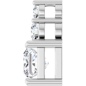 14K X1 White Gold 5x5 mm Square Pendant Mounting – image 5