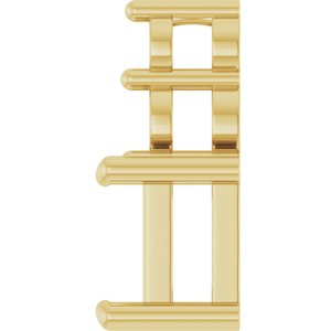 18K Yellow Gold 5x5 mm Square Pendant Mounting – image 6