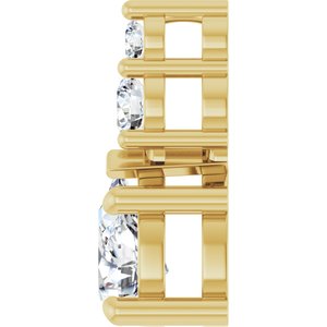 18K Yellow Gold 6.5x4.5 mm Pear Pendant Mounting – image 5