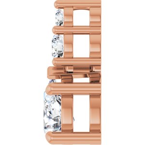 18K Rose Gold 6.5x4.5 mm Pear Pendant Mounting – image 5