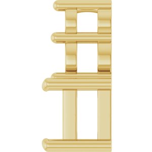 10K Yellow Gold 4x4 mm Square Pendant Mounting – image 6