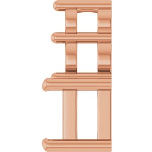 18K Rose Gold 4x4 mm Square Pendant Mounting – image 6