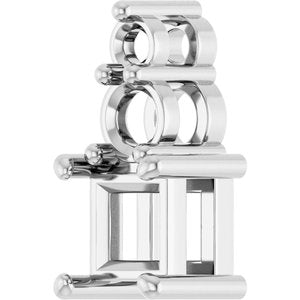 10K White Gold 4x4 mm Square Pendant Mounting – image 4