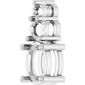 14K White Gold 6.5x4.5 mm Oval Pendant Mounting – image 4