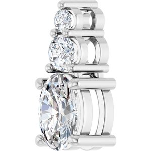 Continuum Sterling Silver 6.5x4.5 mm Oval Pendant Mounting – image 3