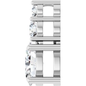 14K X1 White Gold 6.5x4.5 mm Oval Pendant Mounting – image 5