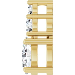 18K Yellow Gold 6.5x4.5 mm Oval Pendant Mounting – image 5