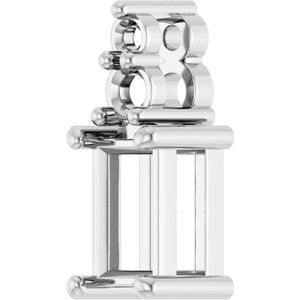 Continuum Sterling Silver 5x3 mm Straight Baguette Pendant Mounting – image 4