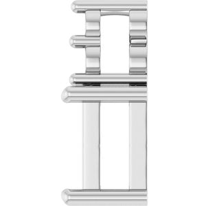 14K X1 White Gold 5x3 mm Straight Baguette Pendant Mounting – image 6