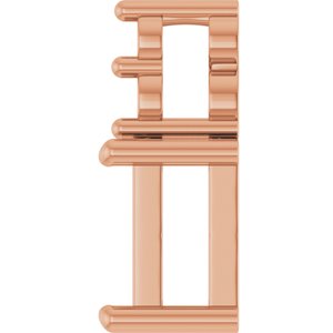 14K Rose Gold 5x3 mm Straight Baguette Pendant Mounting – image 6
