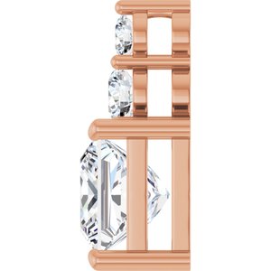 10K Rose Gold 7.5x7.5 mm Square Pendant Mounting – image 5