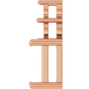 10K Rose Gold 7.5x7.5 mm Square Pendant Mounting – image 6
