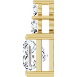 14K Yellow Gold 7.5x7.5 mm Square Pendant Mounting – image 5