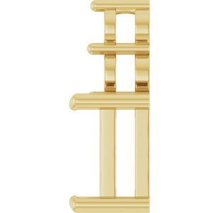 14K Yellow Gold 7.5x7.5 mm Square Pendant Mounting – image 6