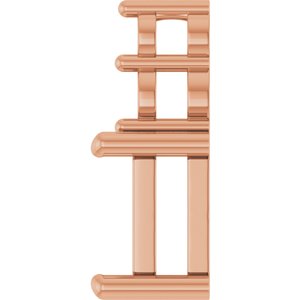 10K Rose Gold 7x5 mm Emerald Pendant Mounting – image 6