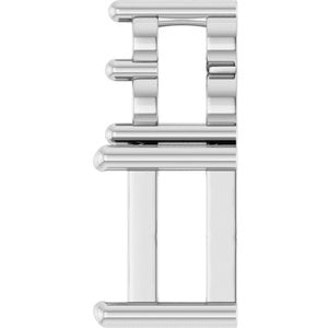 10K White Gold 4.5x2.5 mm Straight Baguette Pendant Mounting – image 6