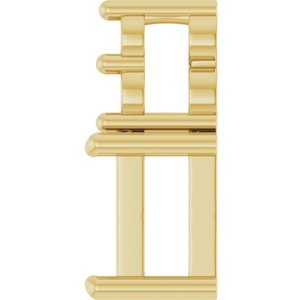 14K Yellow Gold 4.5x2.5 mm Straight Baguette Pendant Mounting – image 6