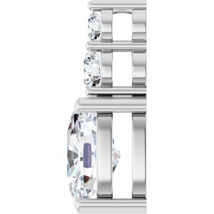 Continuum Sterling Silver 9x7 mm Elongated Cushion Pendant Mounting – image 5