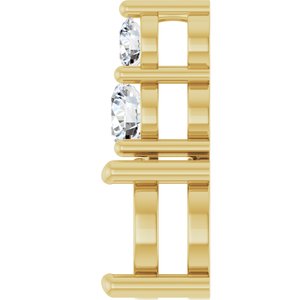14K Yellow Gold 7.4 mm Round 1/3 CTW Natural Diamond Semi-Set Pendant – image 6
