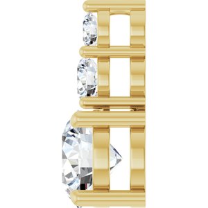18K Yellow Gold 7.4 mm Round Pendant Mounting – image 5