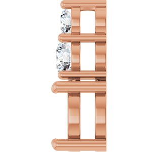 14K Rose Gold 7.4 mm Round 1/3 CTW Lab-Grown Diamond Semi-Set Pendant – image 6