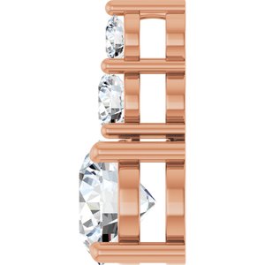 18K Rose Gold 7.4 mm Round Pendant Mounting – image 5