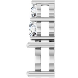 Platinum 7.4 mm Round 1/3 CTW Natural Diamond Semi-Set Pendant – image 6