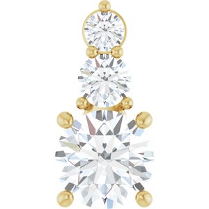 18K Yellow Gold 7.4 mm Round Pendant Mounting