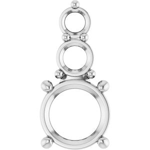 Sterling Silver 7.4 mm Round Pendant Mounting – image 2