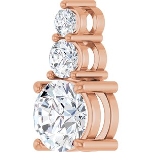 14K Rose Gold 7.4 mm Round Pendant Mounting – image 3
