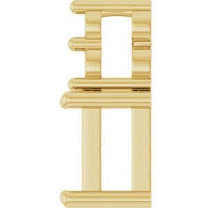10K Yellow Gold 4.5x3 mm Straight Baguette Pendant Mounting – image 6
