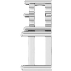 10K White Gold 4.5x3 mm Straight Baguette Pendant Mounting – image 6