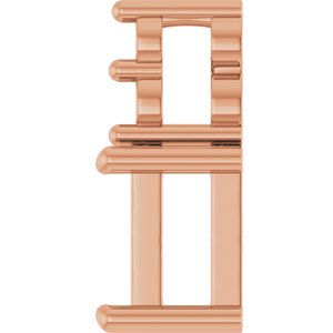14K Rose Gold 4.5x3 mm Straight Baguette Pendant Mounting – image 6