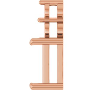 10K Rose Gold 8x8 mm Square Pendant Mounting – image 6