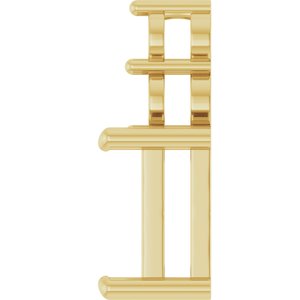 14K Yellow Gold 8x8 mm Square Pendant Mounting – image 6