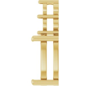 14K Yellow Gold 12x10 mm Elongated Cushion Pendant Mounting – image 6