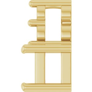 14K Yellow Gold 3.25x3.25 mm Square Pendant Mounting – image 6