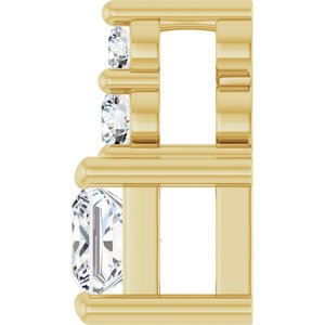 18K Yellow Gold 3.25x3.25 mm Square Pendant Mounting – image 5