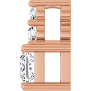 18K Rose Gold 3.25x3.25 mm Square Pendant Mounting – image 5