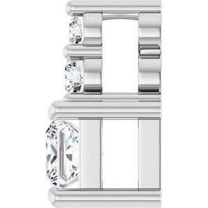 Sterling Silver 3.25x3.25 mm Square Pendant Mounting – image 5