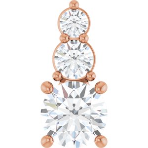 10K Rose Gold 5.8 mm Round Pendant Mounting