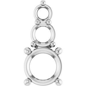 Continuum Sterling Silver 5.8 mm Round Pendant Mounting – image 2