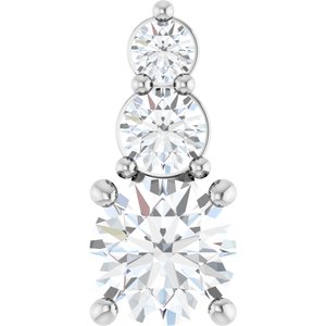 14K X1 White Gold 5.8 mm Round Pendant Mounting