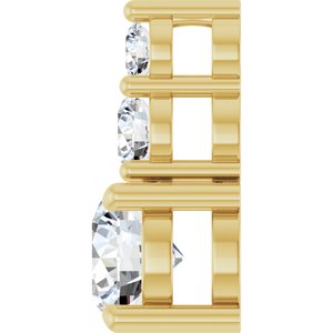 14K Yellow Gold 5.8 mm Round Pendant Mounting – image 5