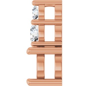 14K Rose Gold 5.8 mm Round 1/5 CTW Natural Diamond Semi-Set Pendant – image 6