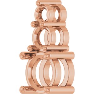10K Rose Gold 5.8 mm Round Pendant Mounting – image 4