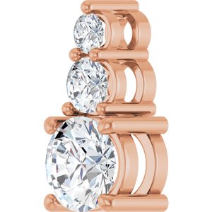 10K Rose Gold 5.8 mm Round Pendant Mounting – image 3