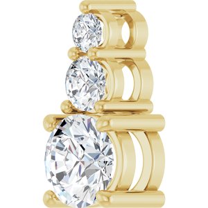 18K Yellow Gold 5.8 mm Round Pendant Mounting – image 3