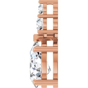 10K Rose Gold 12x8 mm Pear Pendant Mounting – image 5