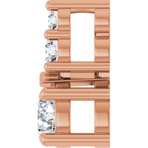 14K Rose Gold 4x3 mm Pear Pendant Mounting – image 5